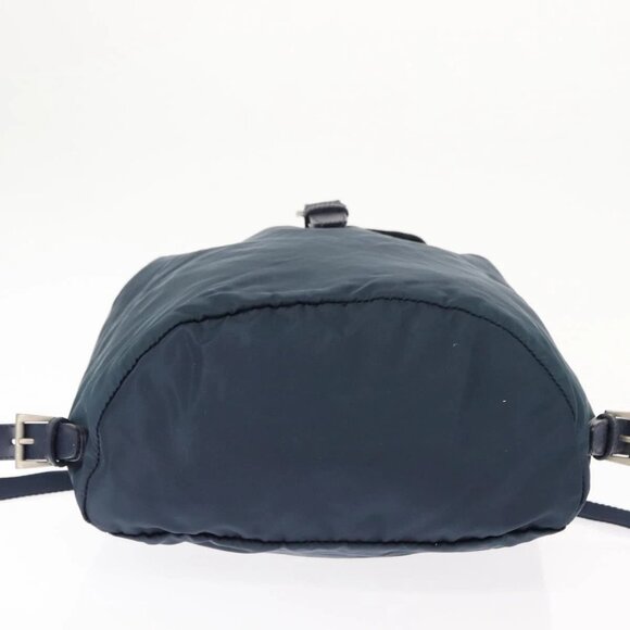 PRADA Backpack Nylon Navy Silver Auth BA6876 - Picture 5 of 16